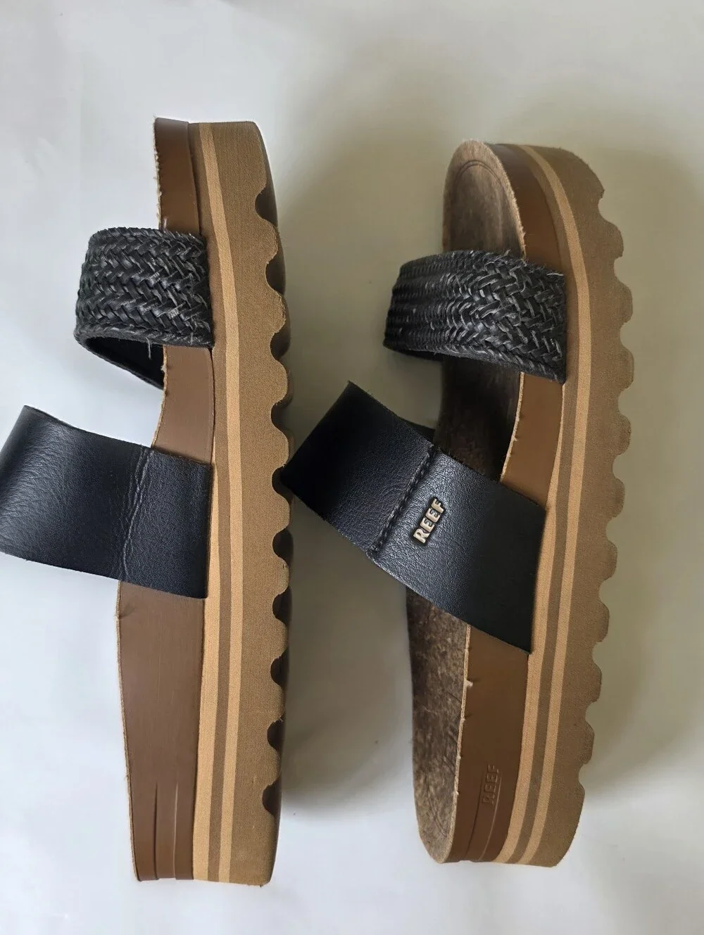 Reef Black Slide Sandals